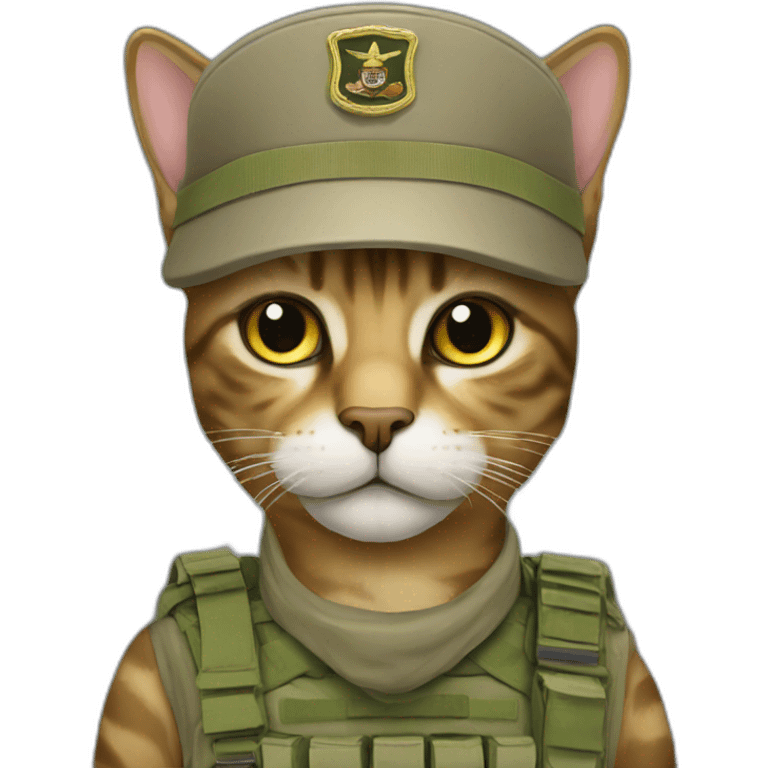 Military cat emoji