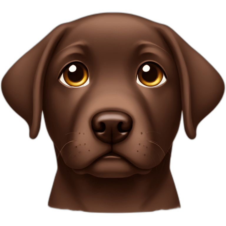 cute sad puppie chocolate labrador emoji