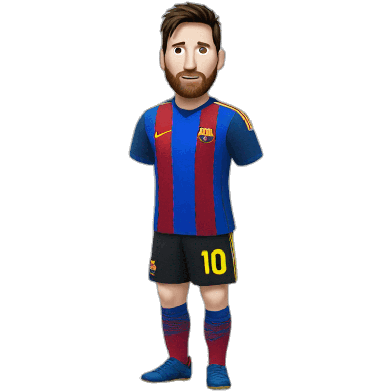 messi con ropa negra emoji