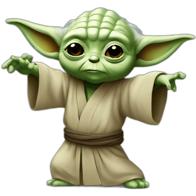 Yoda qui fait un dab emoji