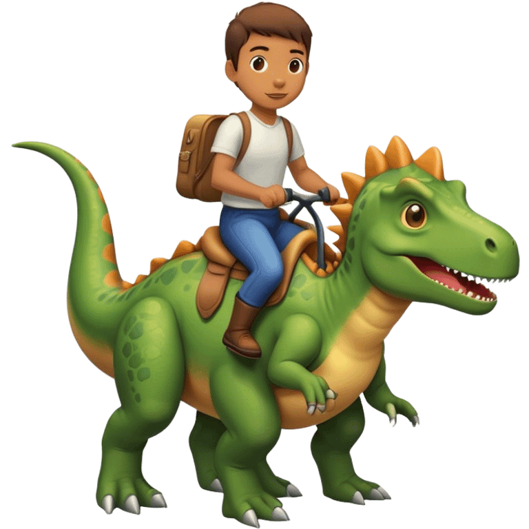 person riding a dino  emoji