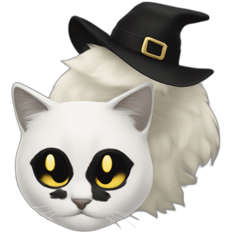 Chat noir et blanc emoji