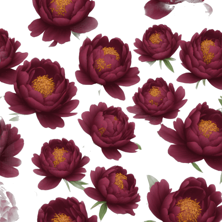 Burgundy peony  emoji