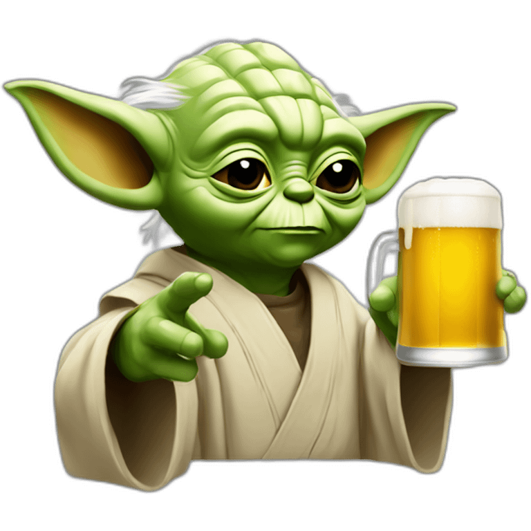 yoda qui boit une biere emoji