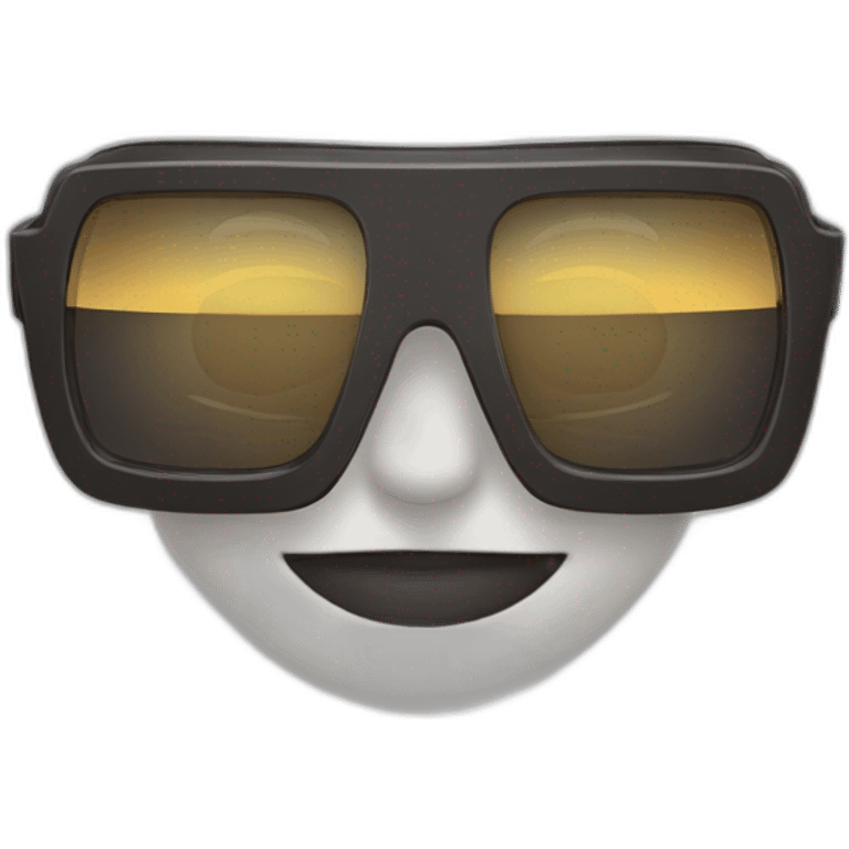 Je suis avec des lunettes de soleil riche emoji