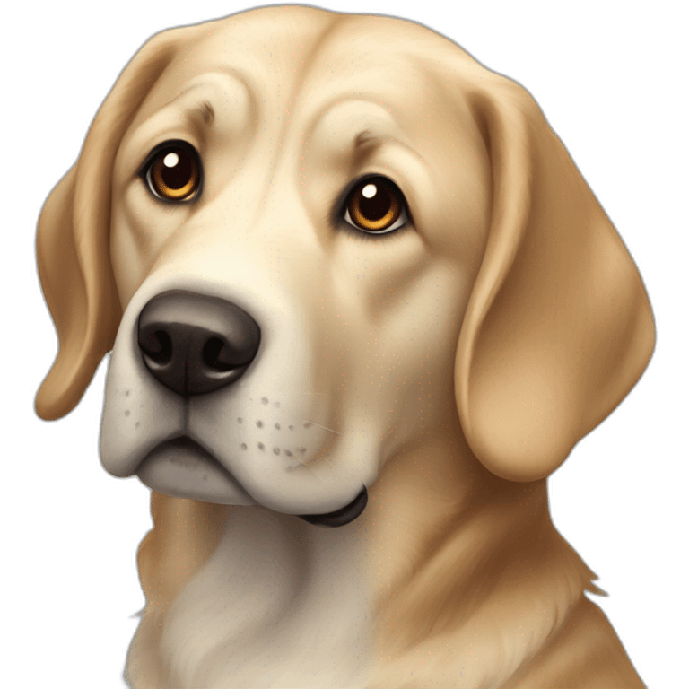 Chien croisé épagneul breton et labrador emoji