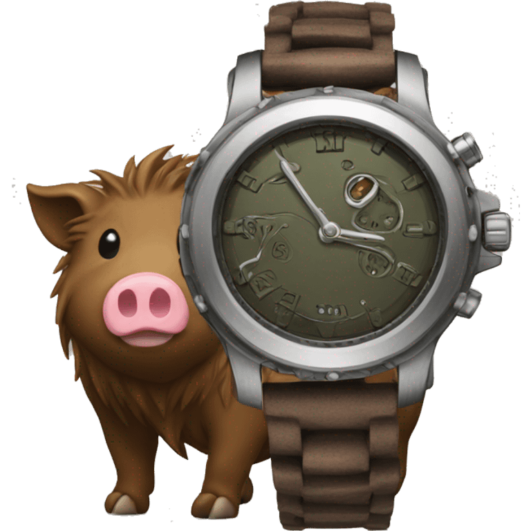 watch and boar emoji