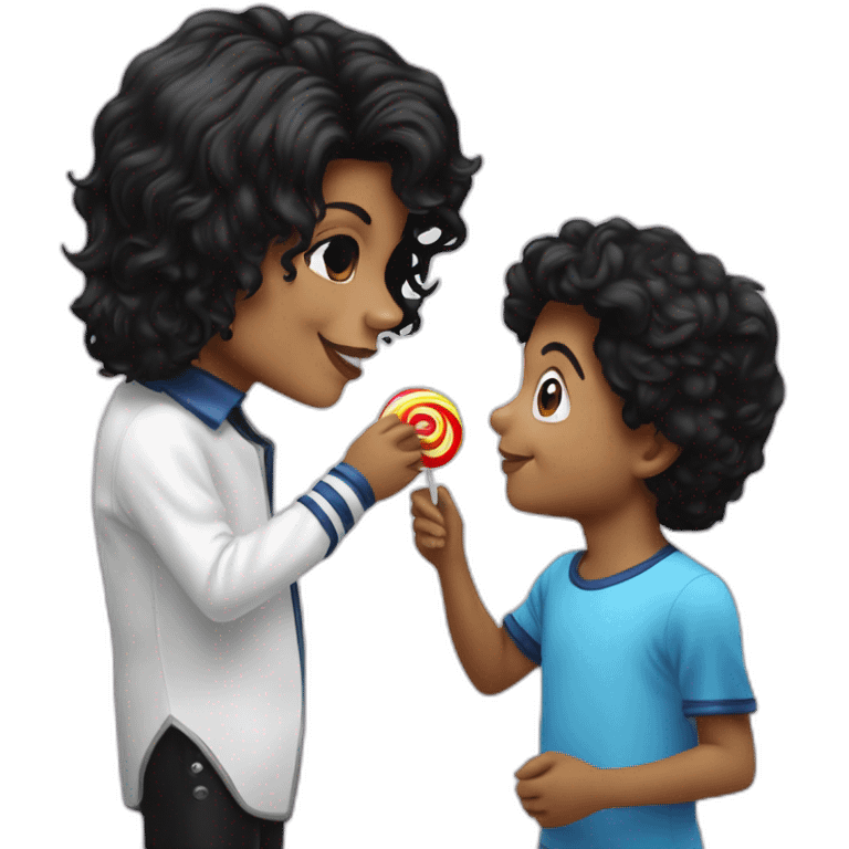 Michael jackson giving lollypop to kid emoji