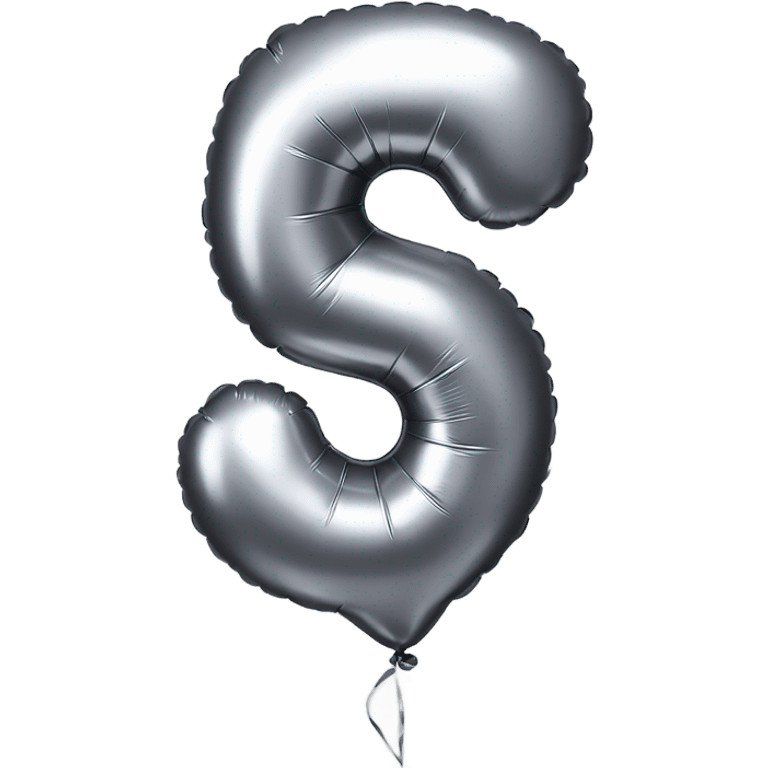 Silver balloon number 5 emoji