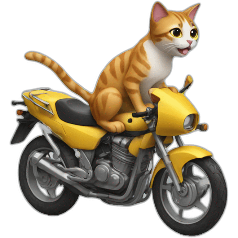 Cat on bike emoji