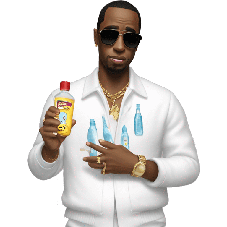 p diddy holding baby oil emoji