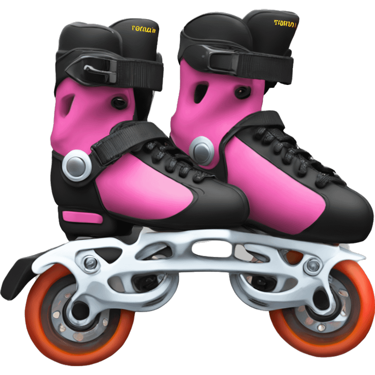 a black rollerblade inline skate, the model called "TWISTER XT" emoji