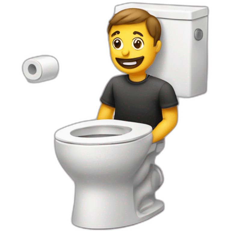 Hommer sur des toilettes emoji