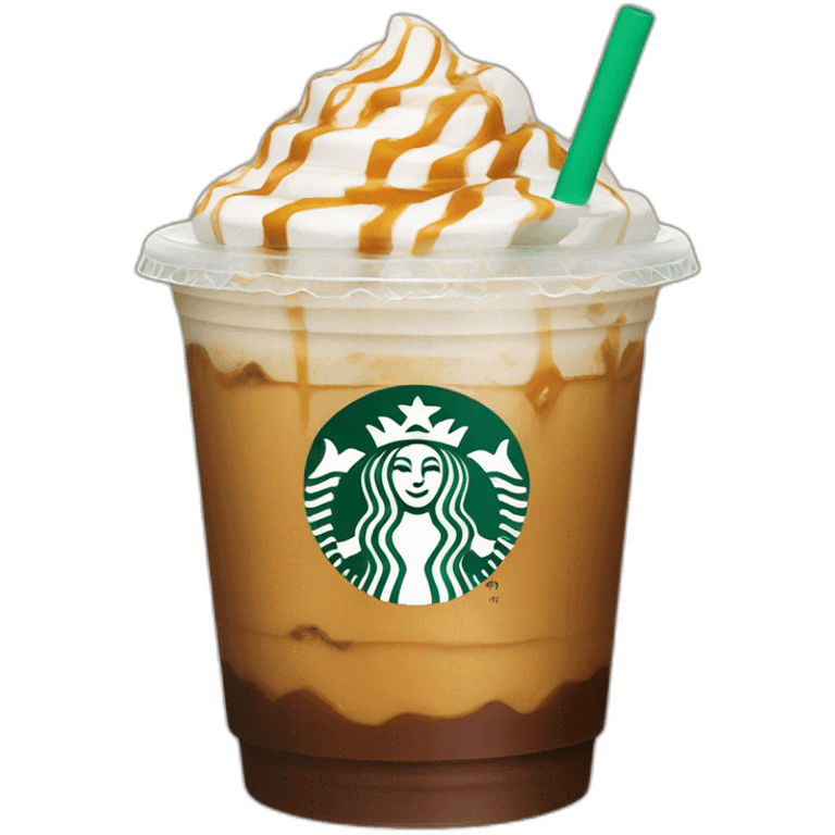 Starbucks iced caramel coffee emoji