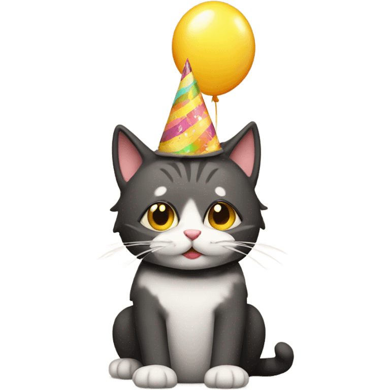 drunk birthday cat emoji