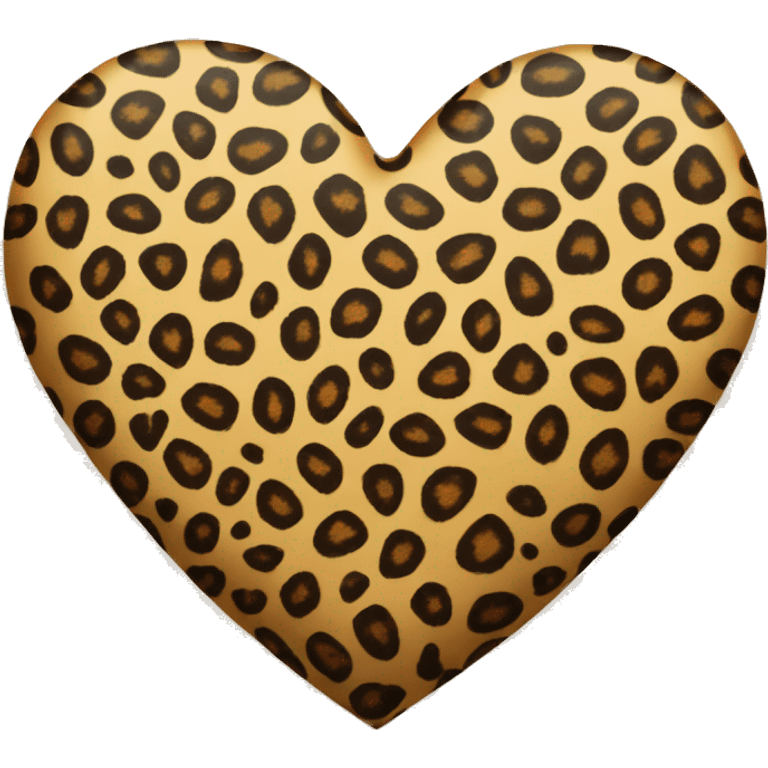 leopard print heart emoji