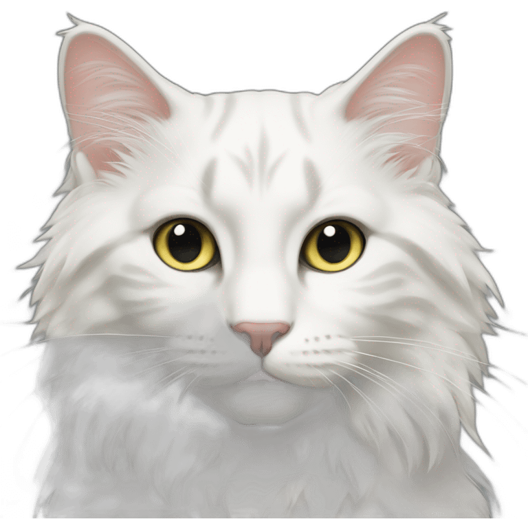 Norwayjan Forest cat white emoji