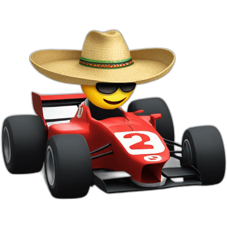 Formula one with a sombrero emoji