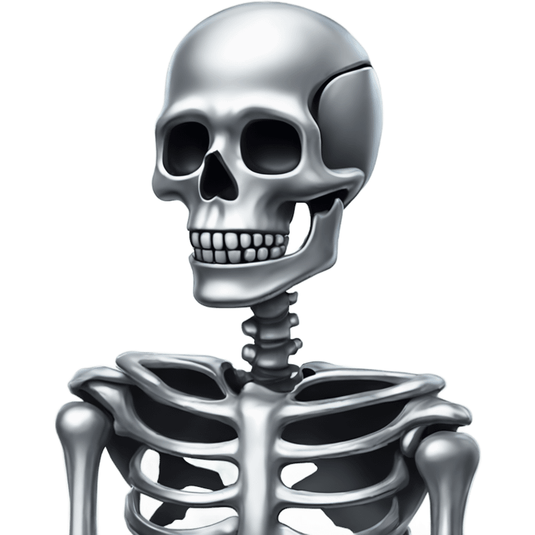 Skeleton made out of chrome ￼ emoji