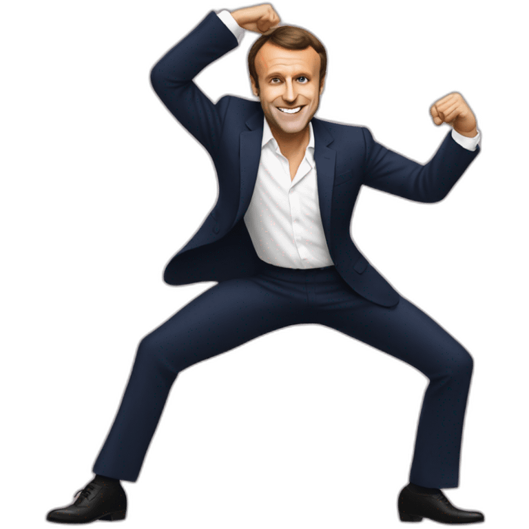 Emmanuel Macron dancing salsa emoji