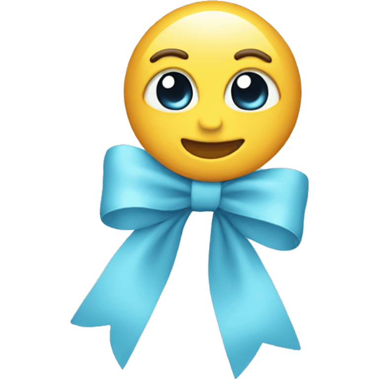 Light blue bow  emoji