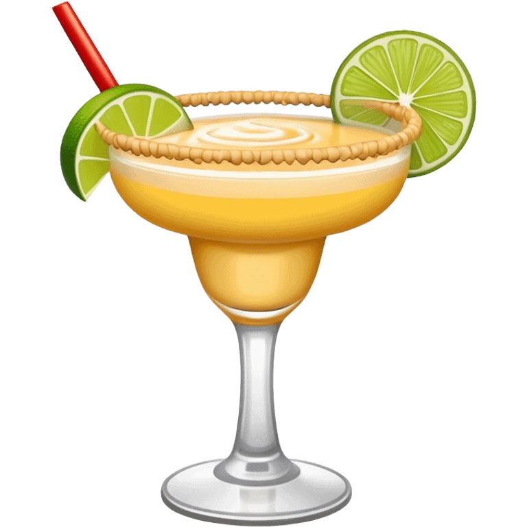 Spicy margarita with tahin rim emoji