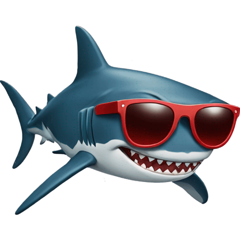 Shark wearing sunglasses  emoji