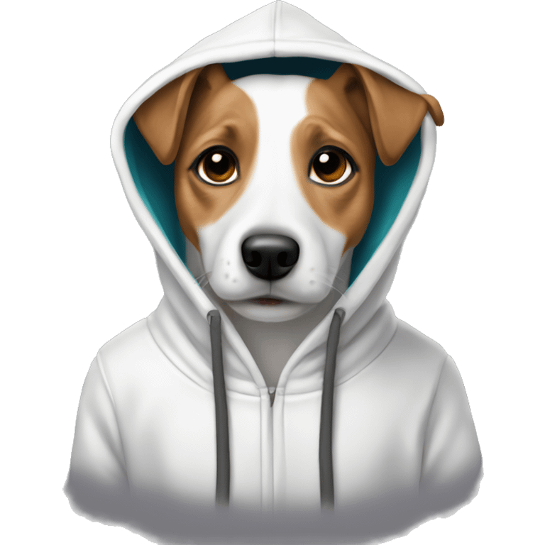 Jack-russel terrier in hoody  emoji