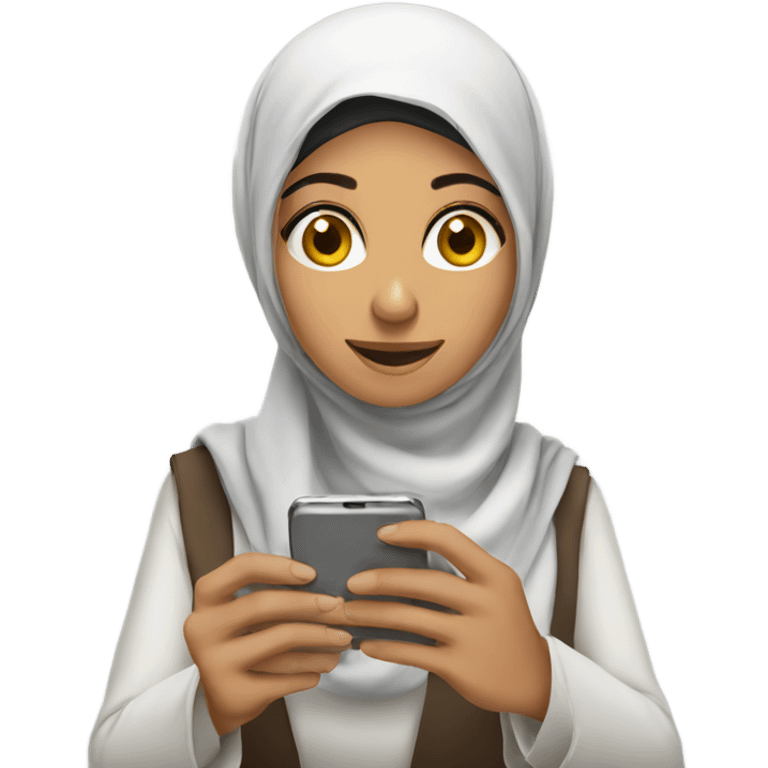 arab women using phone emoji