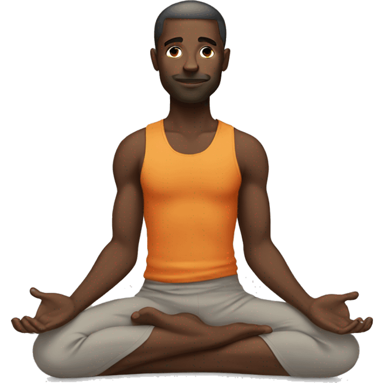 Black man yoga emoji