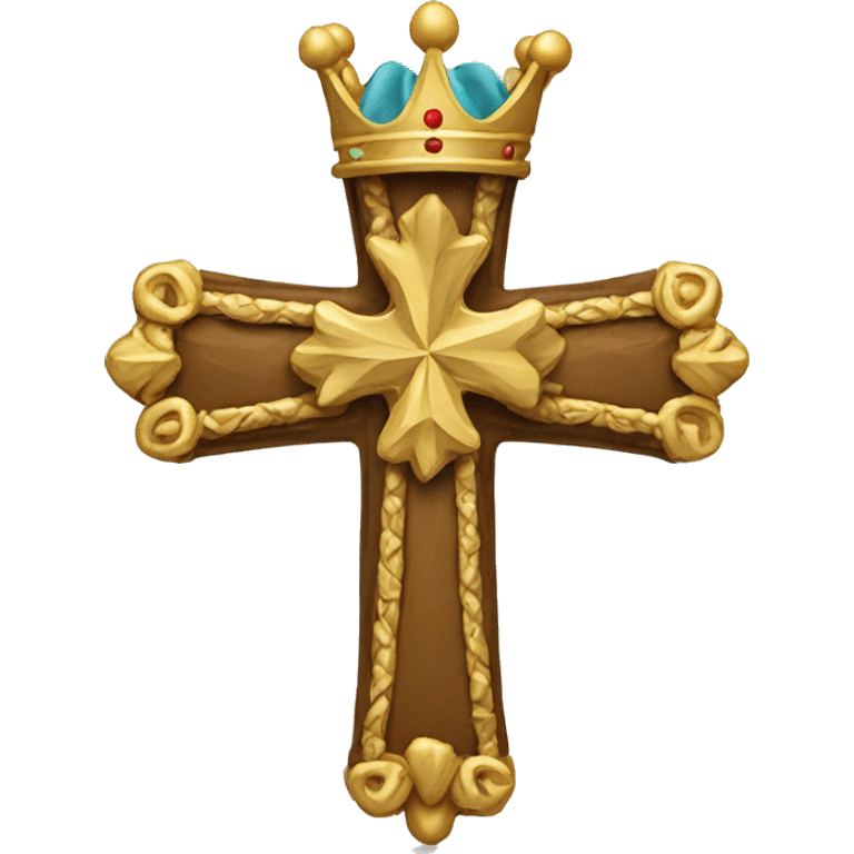 Cross with a crown emoji