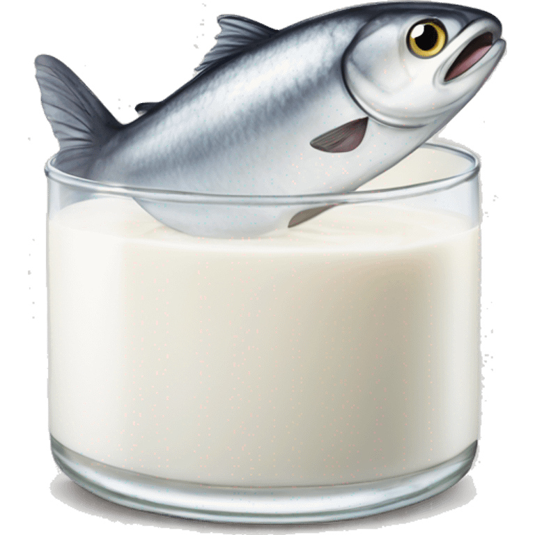 Herring with milk emoji