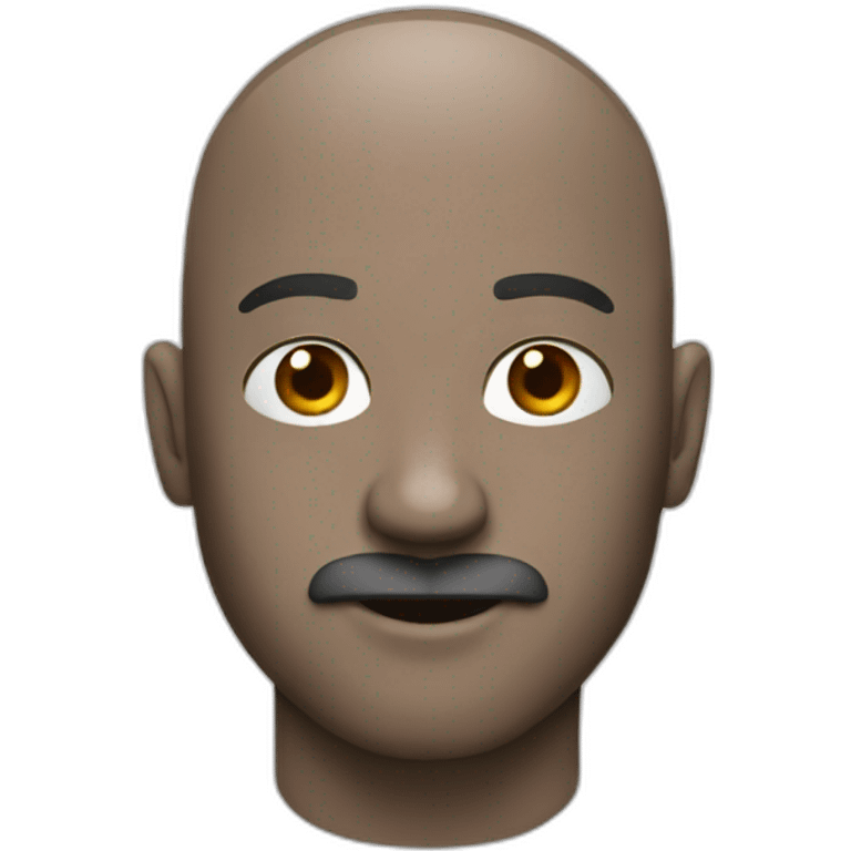 men caught with a beard and bald head emoji