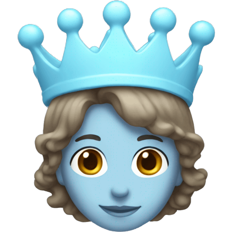 pastel blue crown emoji