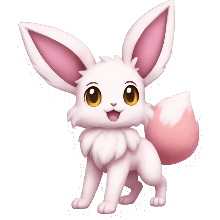 Sylveon-Eevee-Bunny-Fox-Pokémon-fusion full body emoji