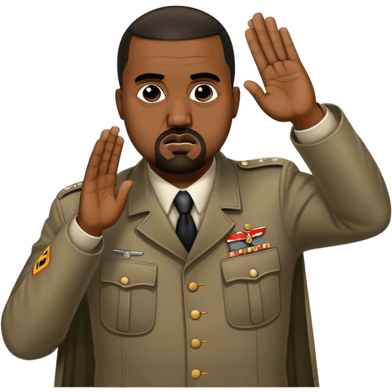 kanye saluting hitler emoji