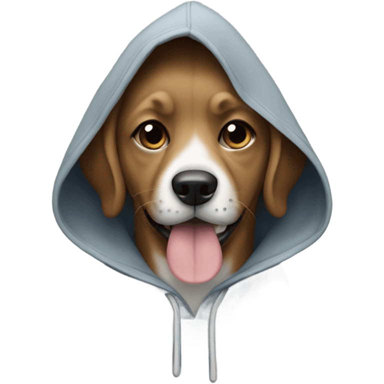 Dog wearing a hoodie  emoji