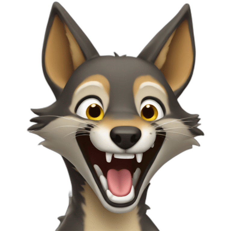 Jackal being excited emoji