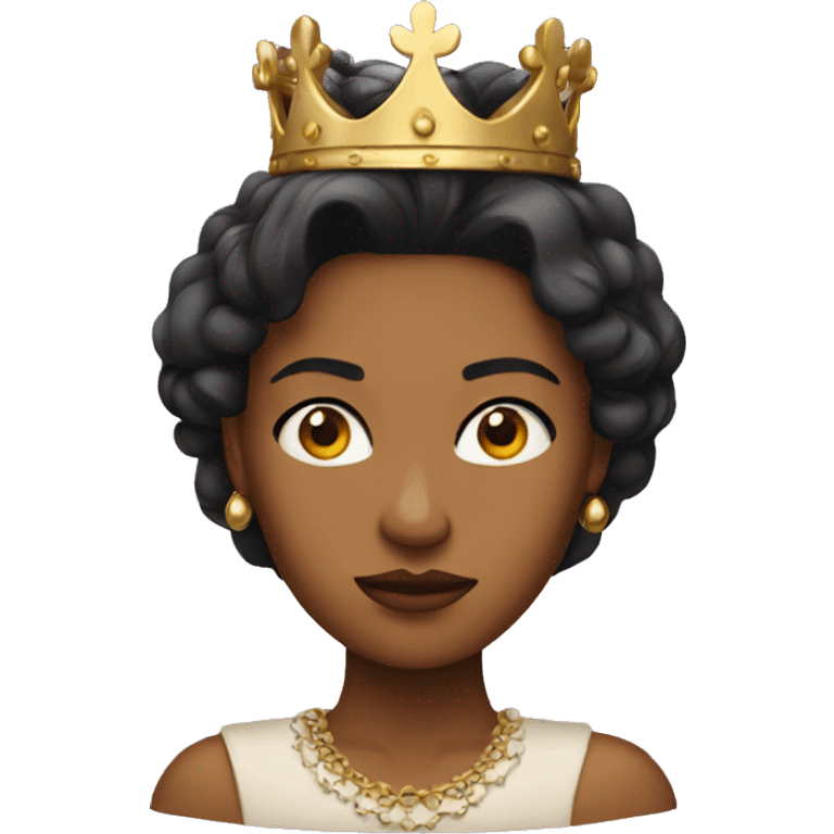 Royal queen serious  emoji