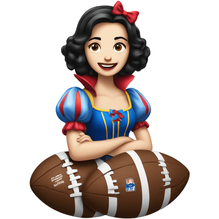 Snow White and 7 footballs emoji