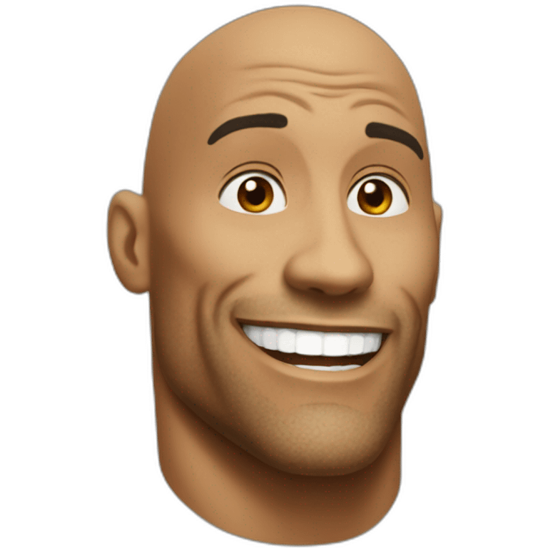 The-rock-smile emoji