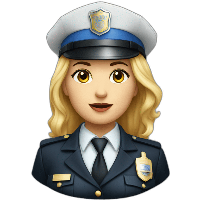 Look up, lady cop, héroïne, emoji