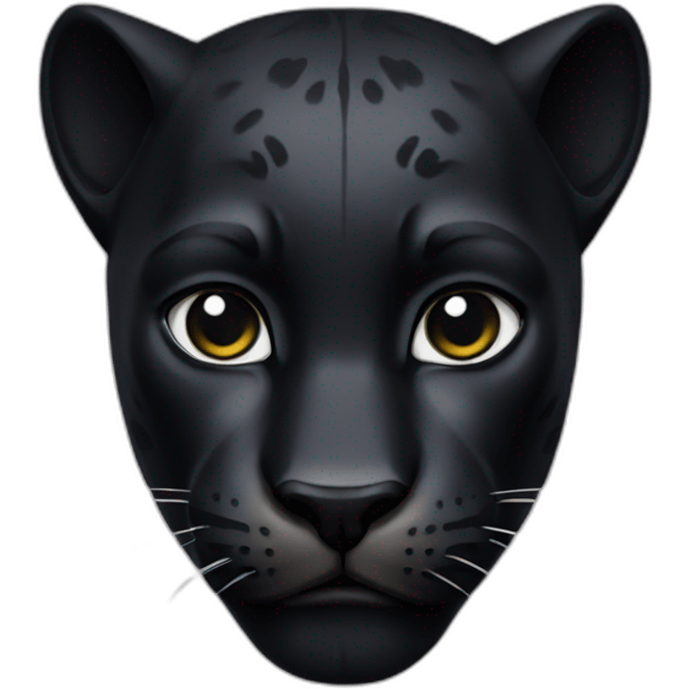 Black panther face  emoji