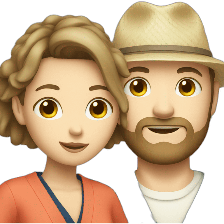 two white people vacationing in japan emoji