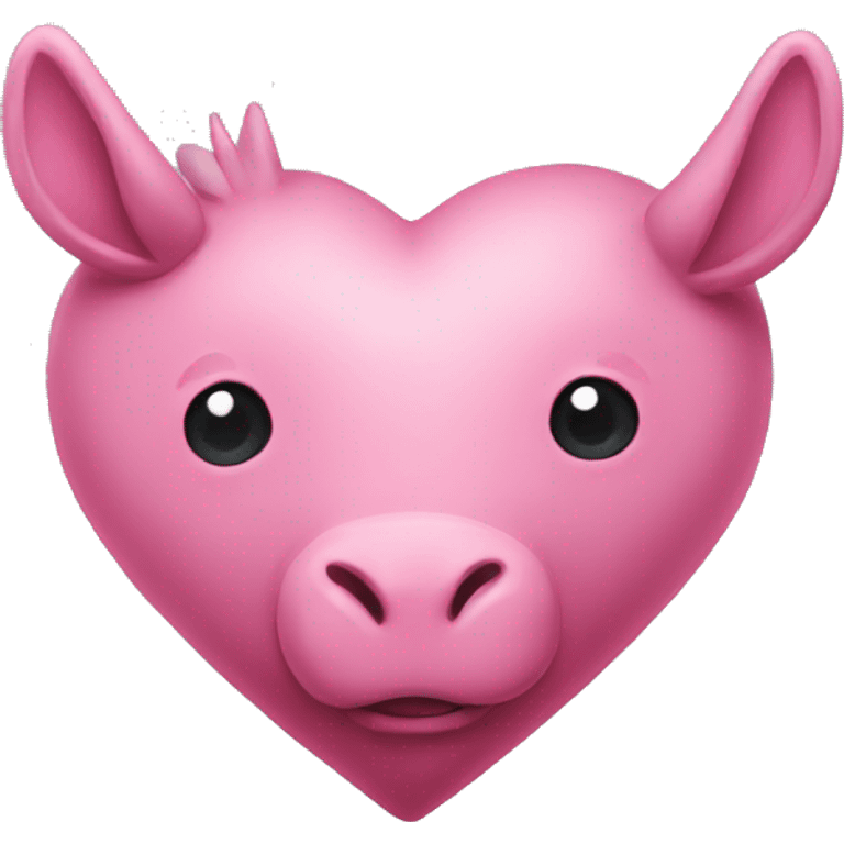 Pink donkey heart emoji