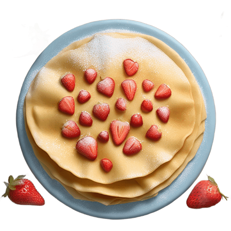 crape with strawberry emoji