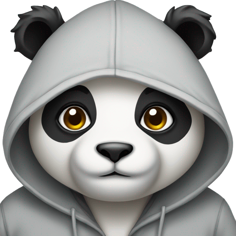 Panda wearing a hoodie emoji