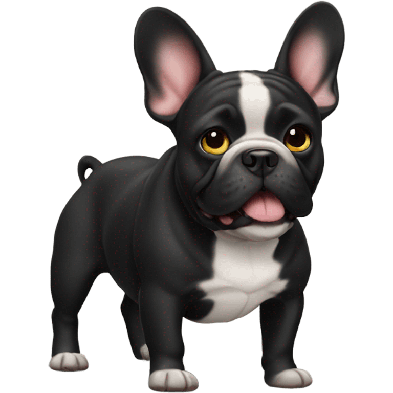 French bull dog black emoji