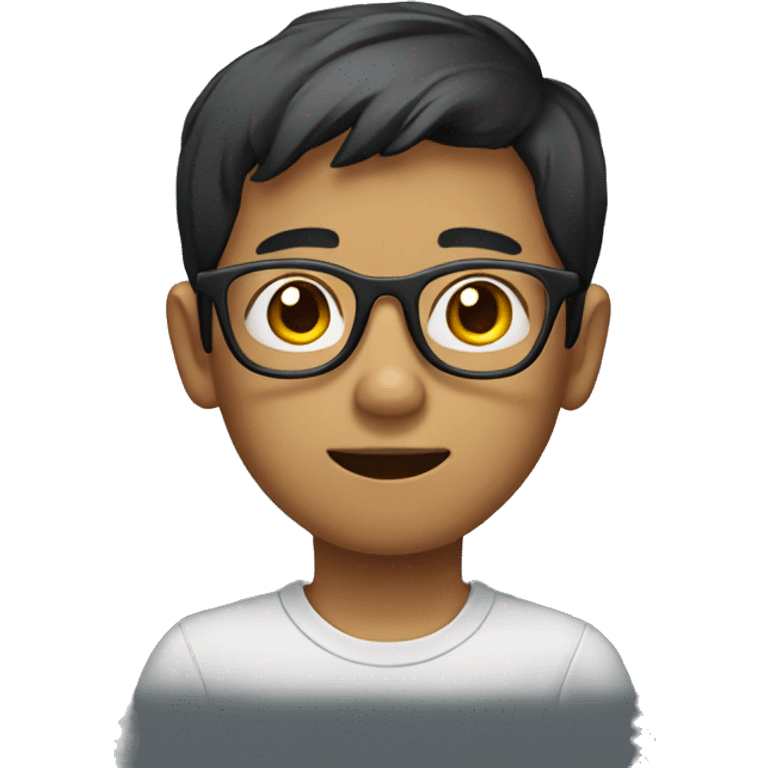 Filipino boy with glasses  emoji