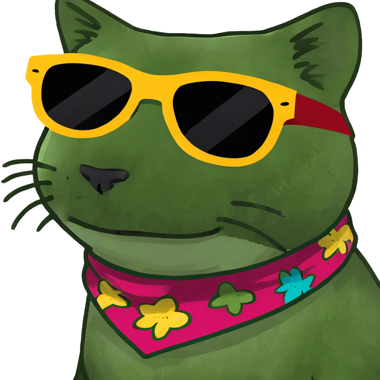 Cat with sunglasses emoji